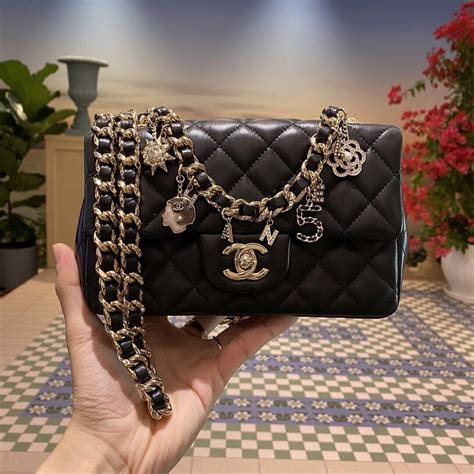 charm chanel bag|Chanel handbags with charms.